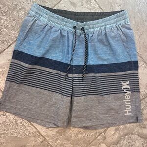 Hurley Men's Blue and Gray Hybrid Shorts, size L
